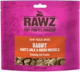 Rawz Cat Treat  Freeze Dried Rabbit Goat's Milk & Green  Mussels 1oz