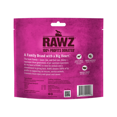 Rawz Cat Treat  Freeze Dried Rabbit Goat's Milk & Green  Mussels 1oz