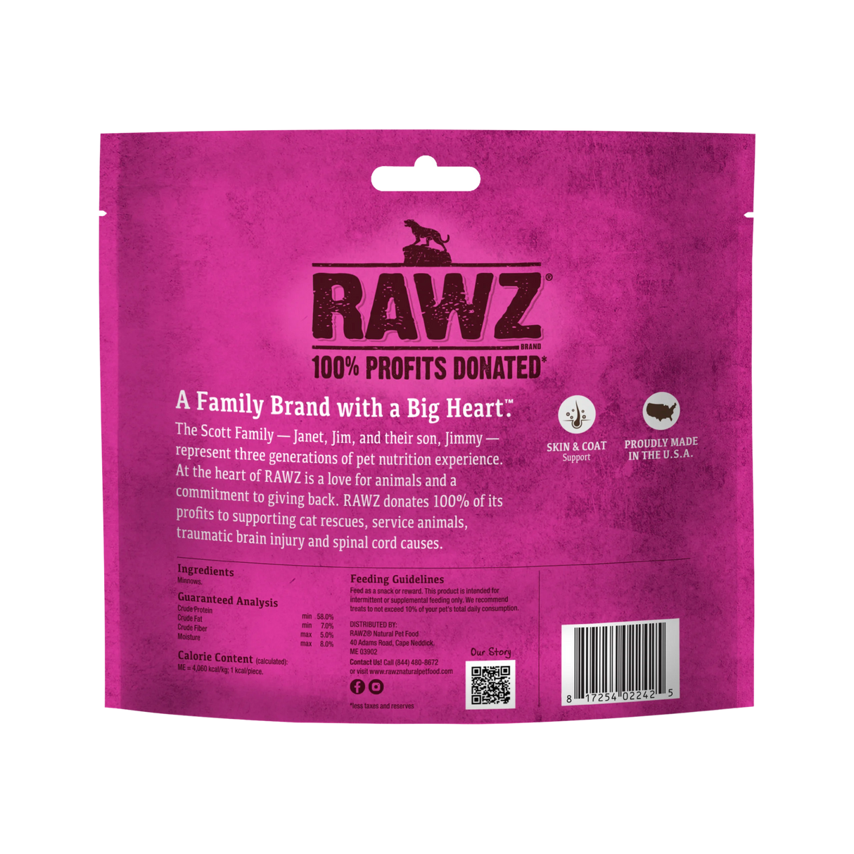 Rawz Cat Treat  Freeze Dried Minnows 1oz