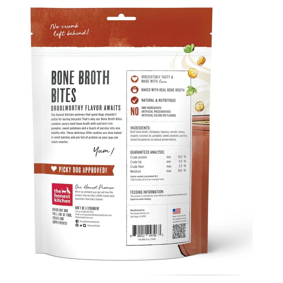 The Honest Kitchen Bone Broth Bites Beef Bone Broth, Sweet Potatoes & Parsley