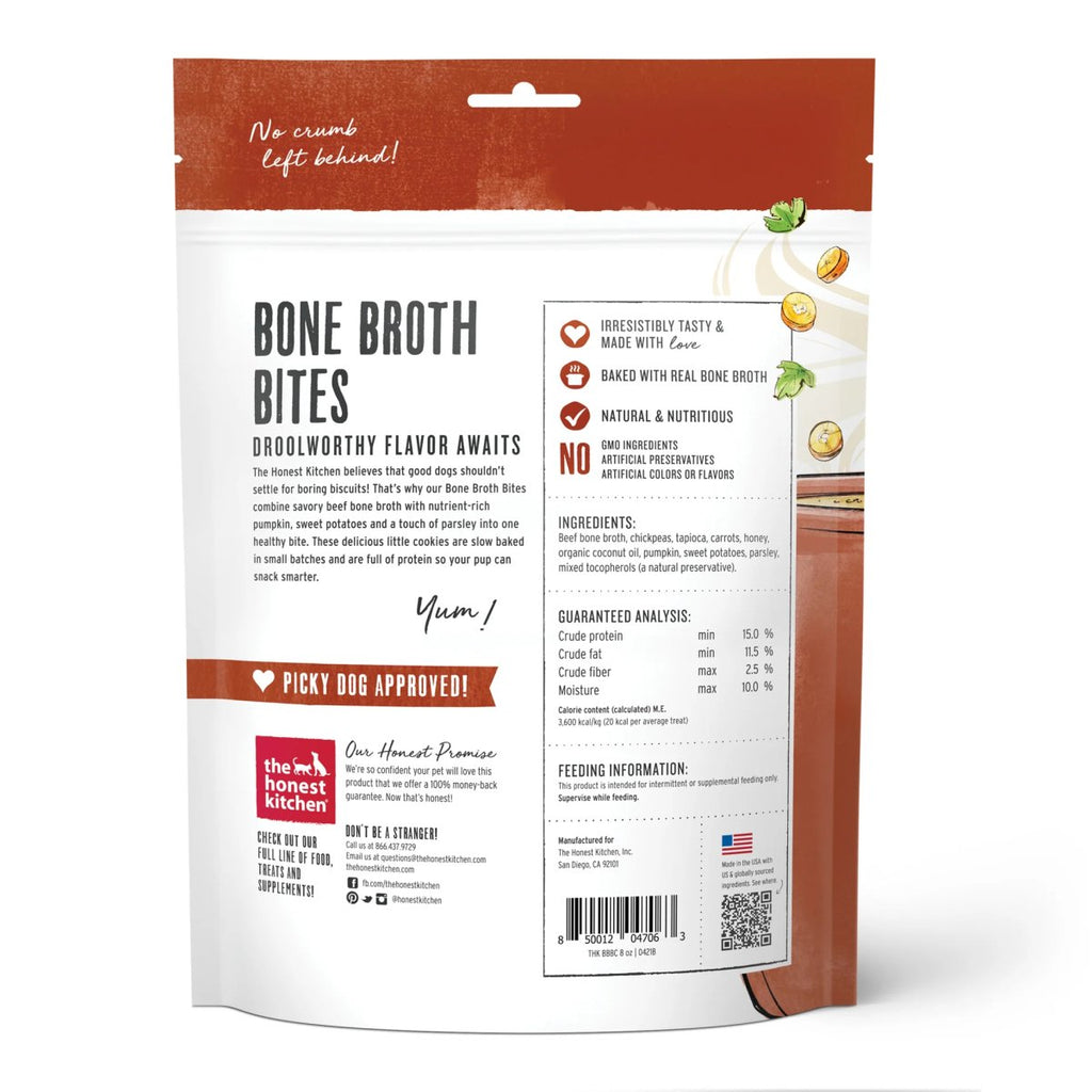 The Honest Kitchen Bone Broth Bites Beef Bone Broth, Sweet Potatoes & Parsley