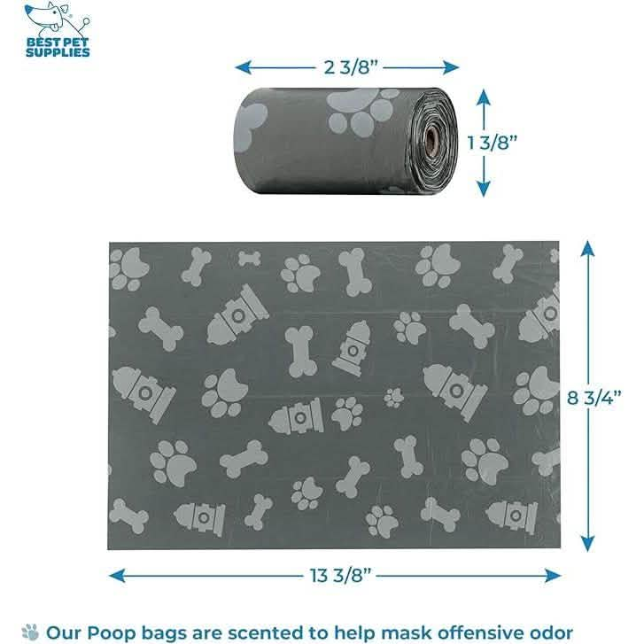 Best Pet Supplies Plastic Waste Bag Dispenser - Grey