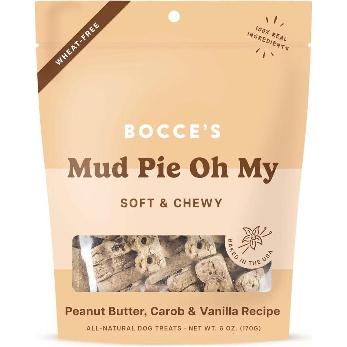 Bocce's Dog Treat Soft & Chewy Mud Pie Oh My Peanut Butter, Carob & Vanilla Recipe