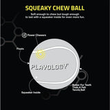 Playology Dog Toy Squeaky Chew Ball - Peanut Butter Scent