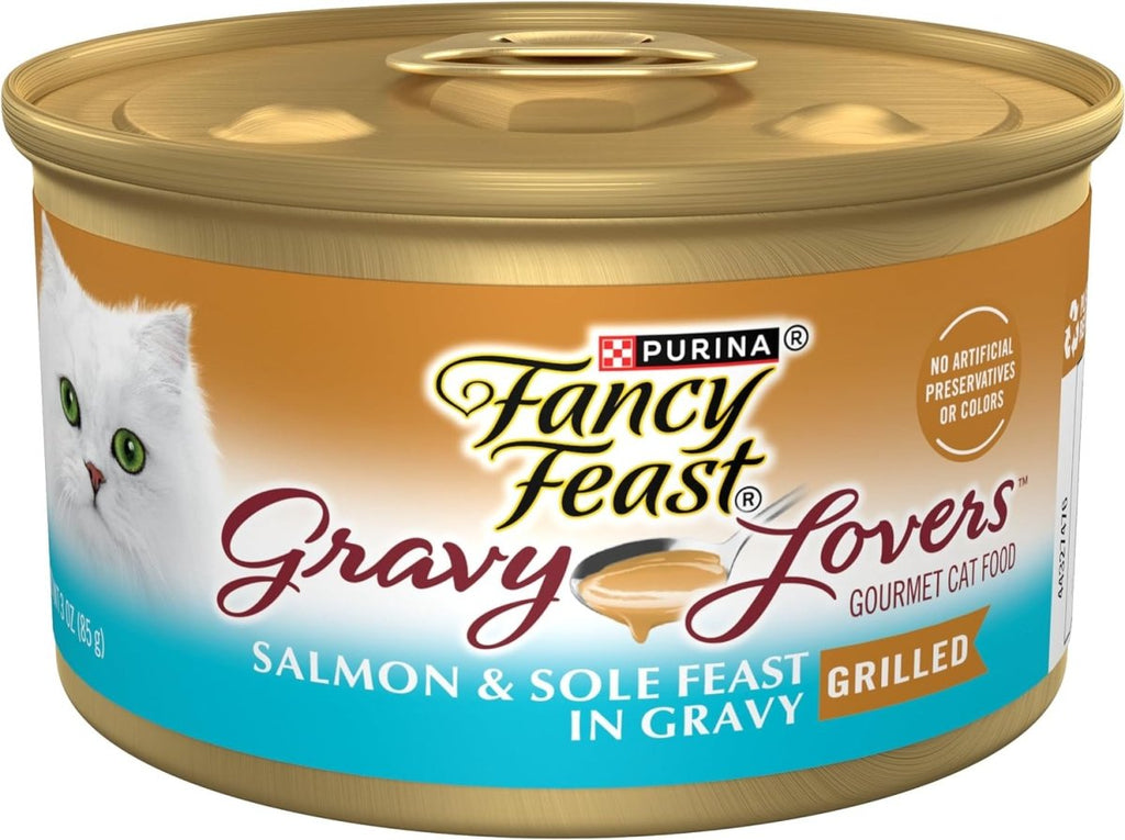 Fancy Feast Wet Cat Food Gravy Lovers Salmon & Sole Feast in Gravy