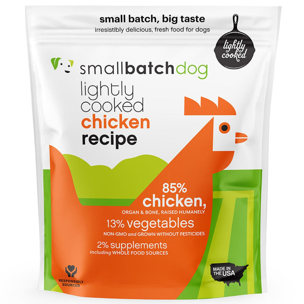 SmallBatch Lightly Cooked Frozen Dog Food ChickenBatch Sliders