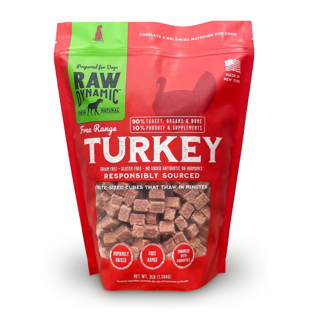 Raw Dynamic Raw Frozen Dog Food Free Range Turkey Formula