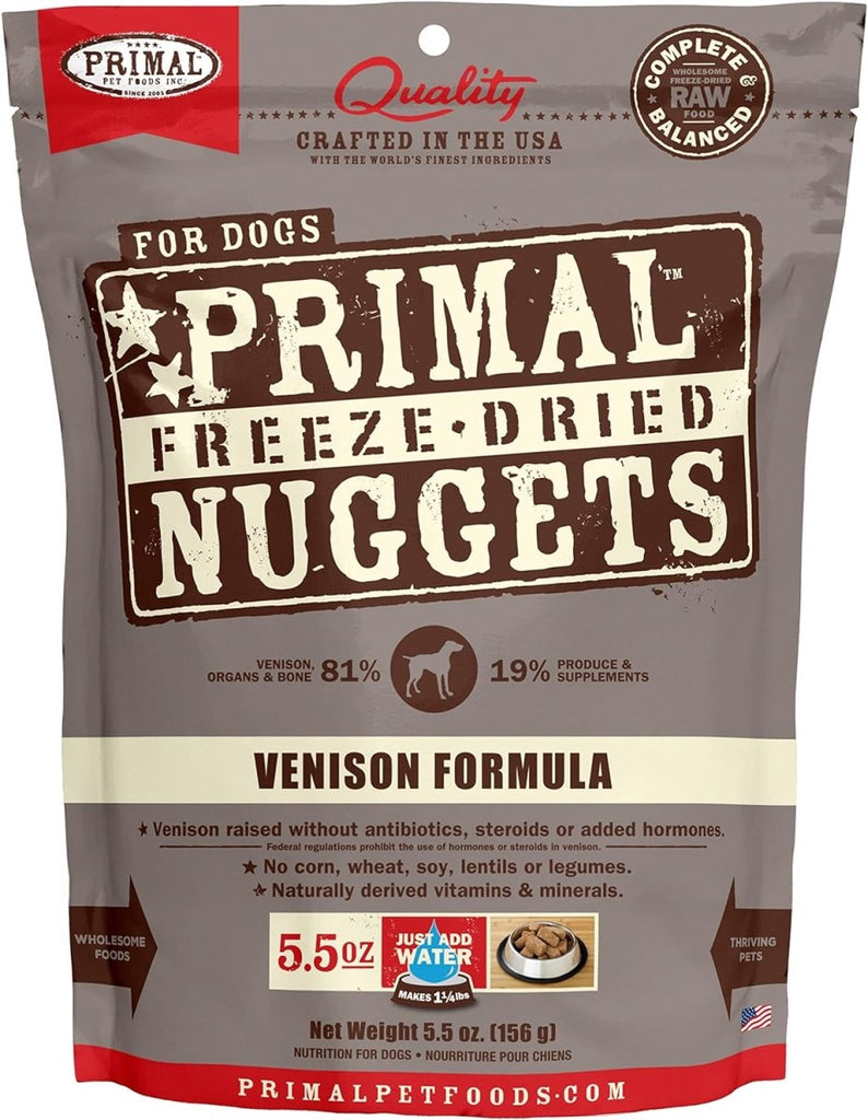 Primal Freeze-Dried Dog Food Nuggets Venison Formula