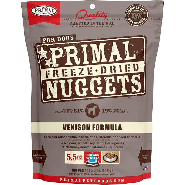 Primal Freeze-Dried Dog Food Nuggets Venison Formula