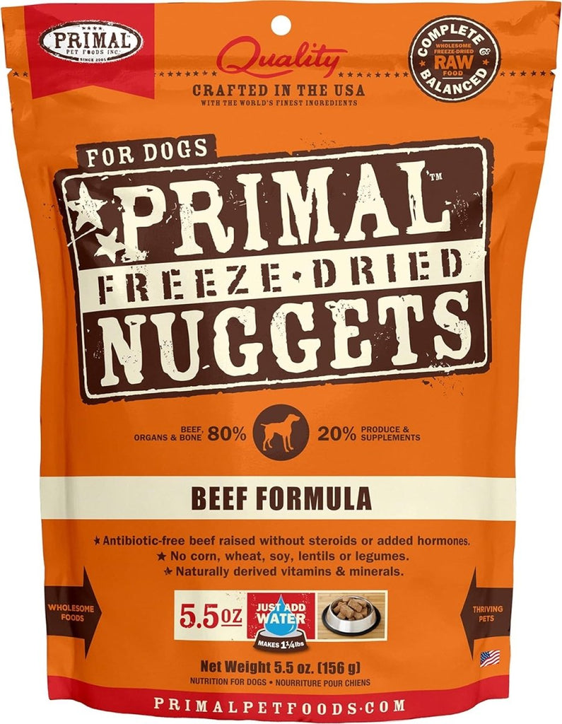 Primal Freeze-Dried Dog Food Nuggets Beef Formula