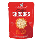 Stella & Chewy's Wet Dog Food Stella's Shredrs Beef & Chicken Recipe in Broth