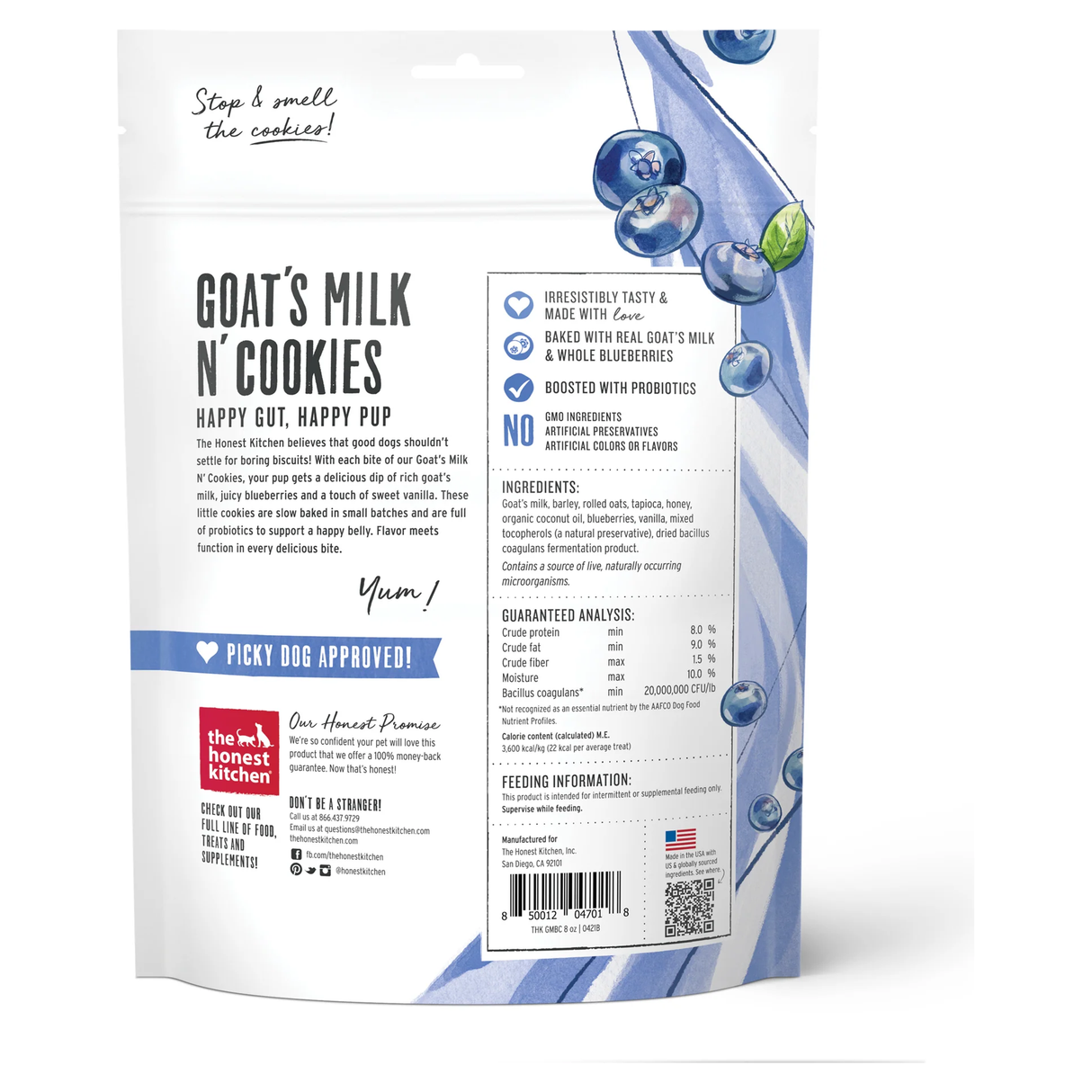 The Honest Kitchen Goat's Milk N' Cookies Blueberries & Vanilla