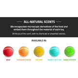 Playology Dog Toy Squeaky Chew Ball - Peanut Butter Scent