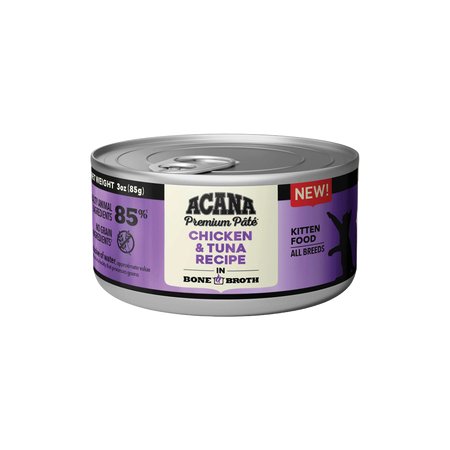 Acana Premium Paté Chicken & Tuna Recipe in Bone Broth for Kittens