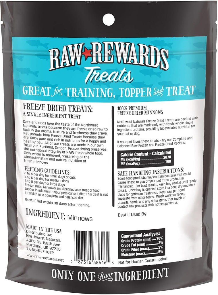 Raw Rewards Dog & Cat Treat Freeze Dried Minnows