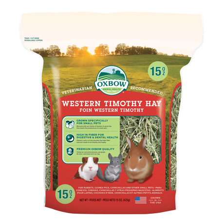 Oxbow Western Timothy Hay for Rabbits, Guinea Pigs, Chinchillas, and Other Small Pets