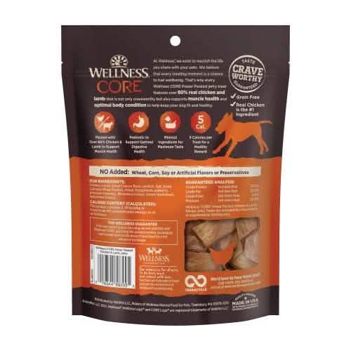 Wellness Dog Treats Core Power Packed Chicken & Lamb Recipe Jerky Treats