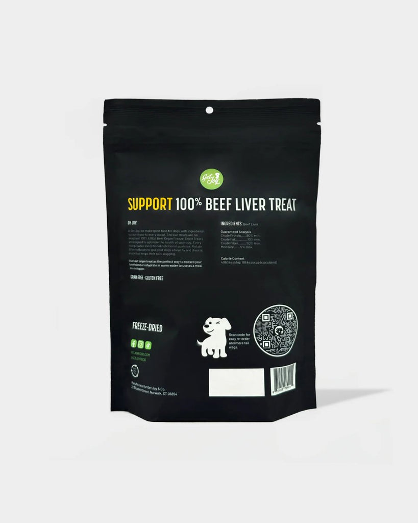 Get Joy Dog Treat Freeze-Dried Support Beef Liver