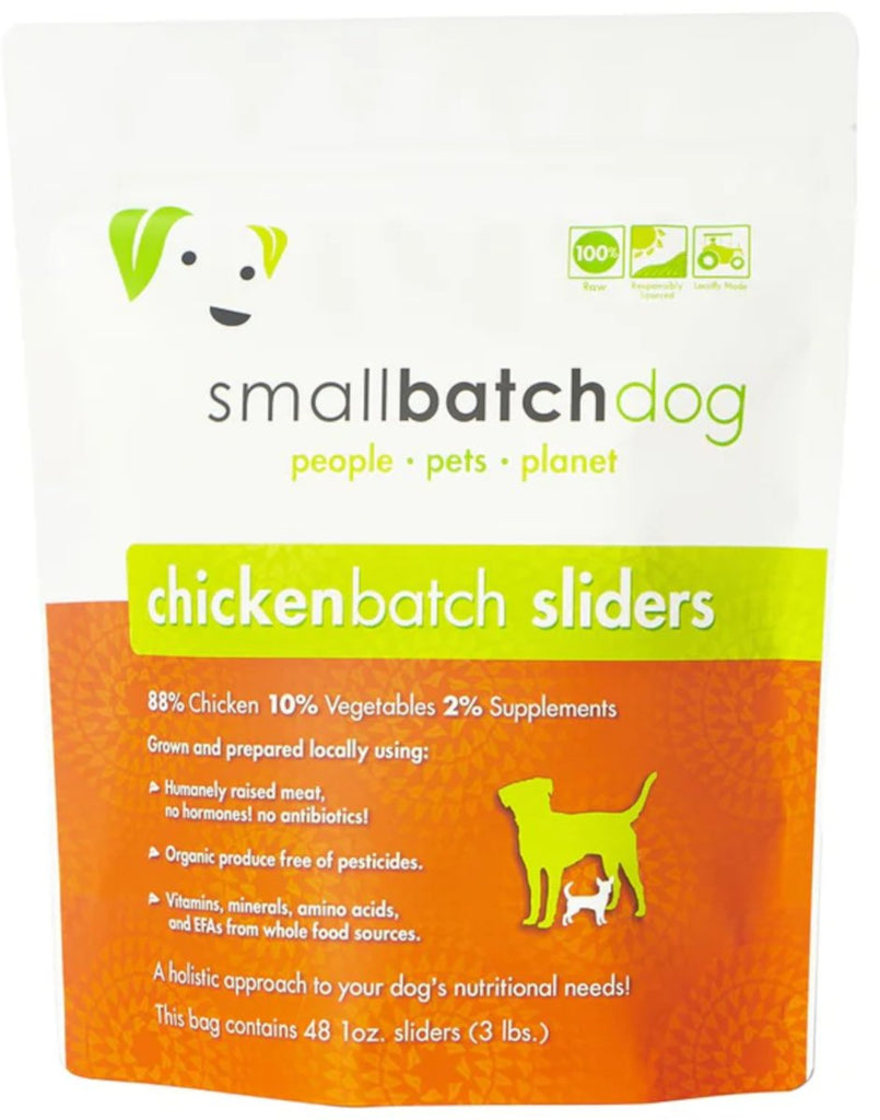 SmallBatch Raw Frozen Dog Food ChickenBatch Sliders