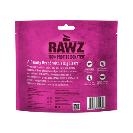Rawz Cat Treat Freeze Dried Venison Goat's Milk & Green Mussels 1oz