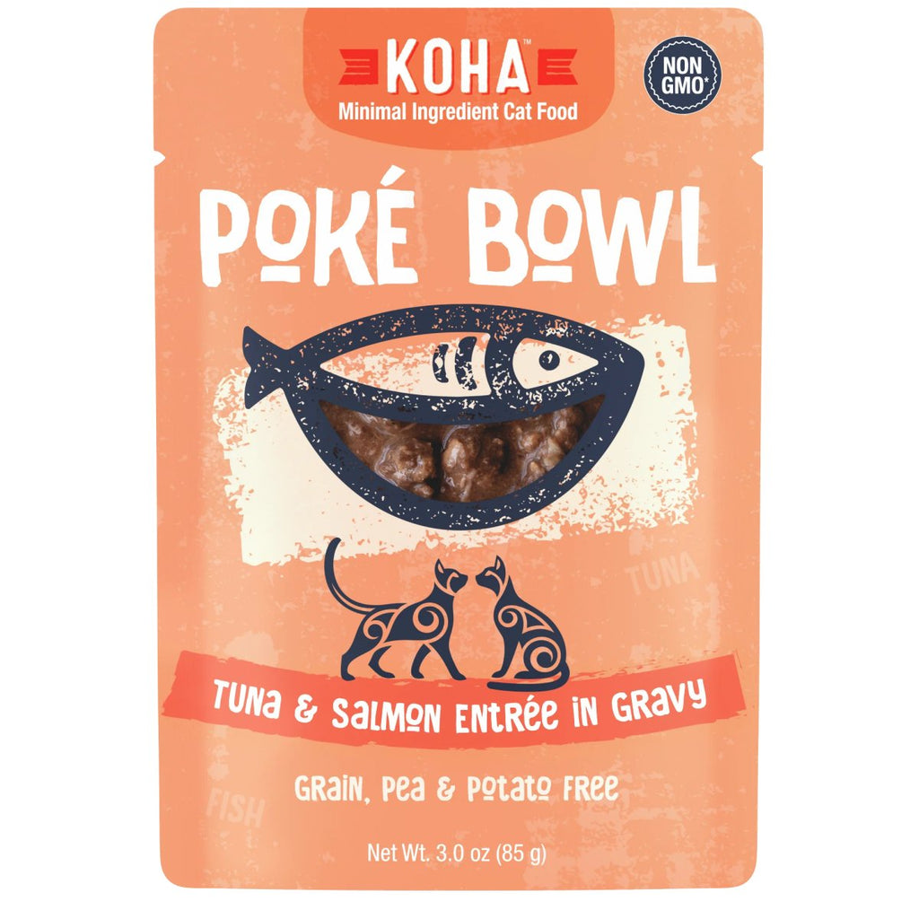 Koha Wet Cat Food Poké Bowl Tuna & Salmon Entrée in Gravy