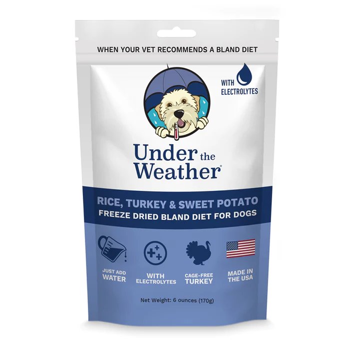 Under The Weather Digestive Care Freeze-Dried Bland Diet for Dogs Rice, Turkey &amp; Sweet Potato