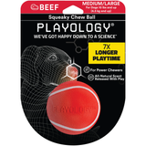 Playology Dog Toy Squeaky Chew Ball - Beef Scent