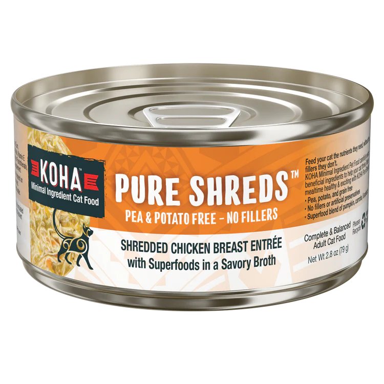 Koha Wet Cat Food Pure Shreds Shredded Chicken Breast Entrée