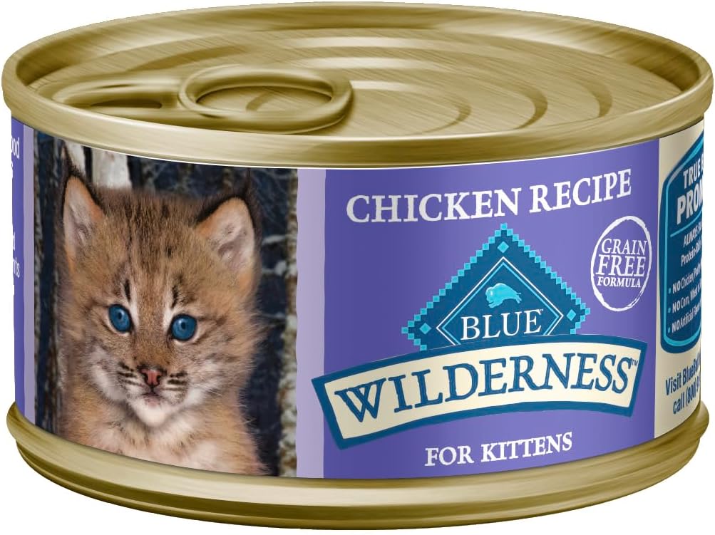 Blue Buffalo Wet Cat Food Wilderness Chicken Recipe for Kittens