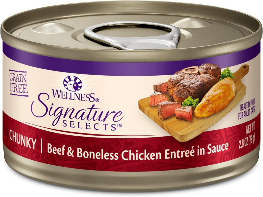 Wellness Wet Cat Food Core Signature Selects Chunky Beef & Boneless Chicken Entrée in Sauce