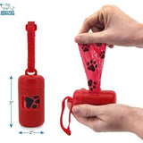 Best Pet Supplies Plastic Waste Bag Dispenser - Red