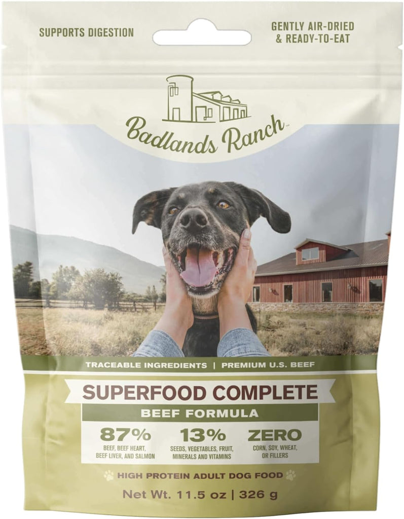 Badlands Ranch Dog Food Air-Dried Superfood Complete Beef Formula