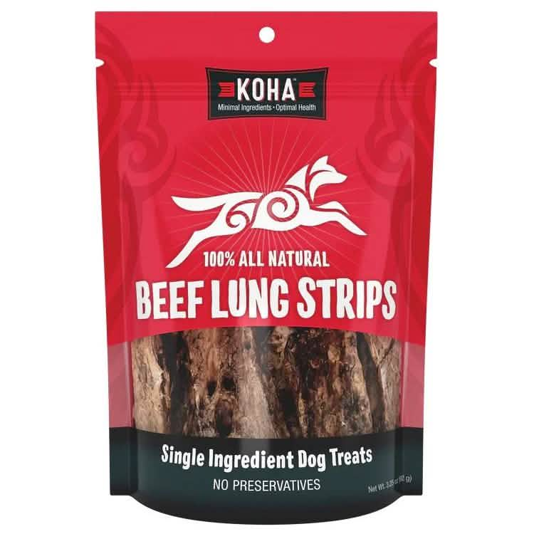 Koha Dog Treat Air Dried Beef Lung Strips