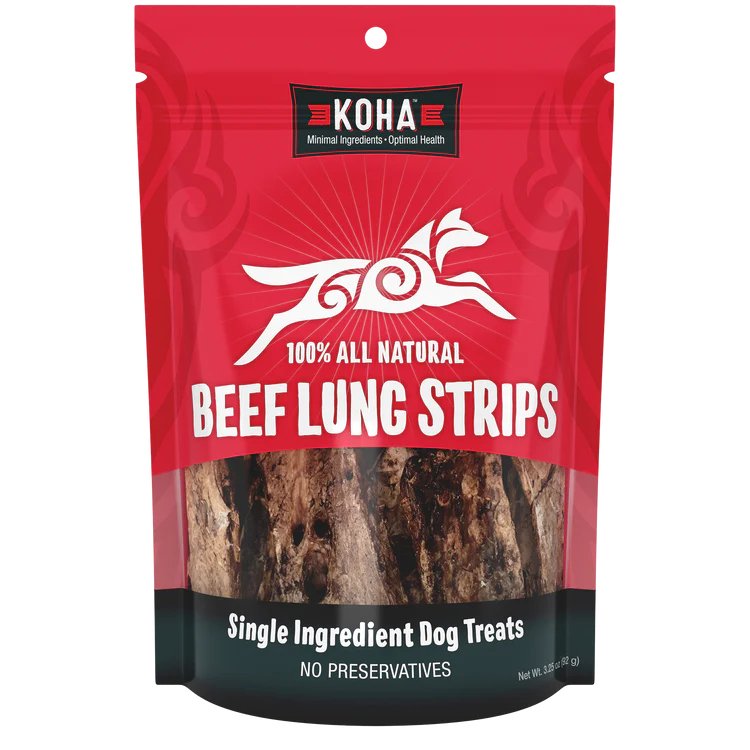 Koha Dog Treat Air Dried Beef Lung Strips