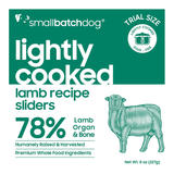 Small Batch Dog Frozen Lightly Cooked Lamb 8oz