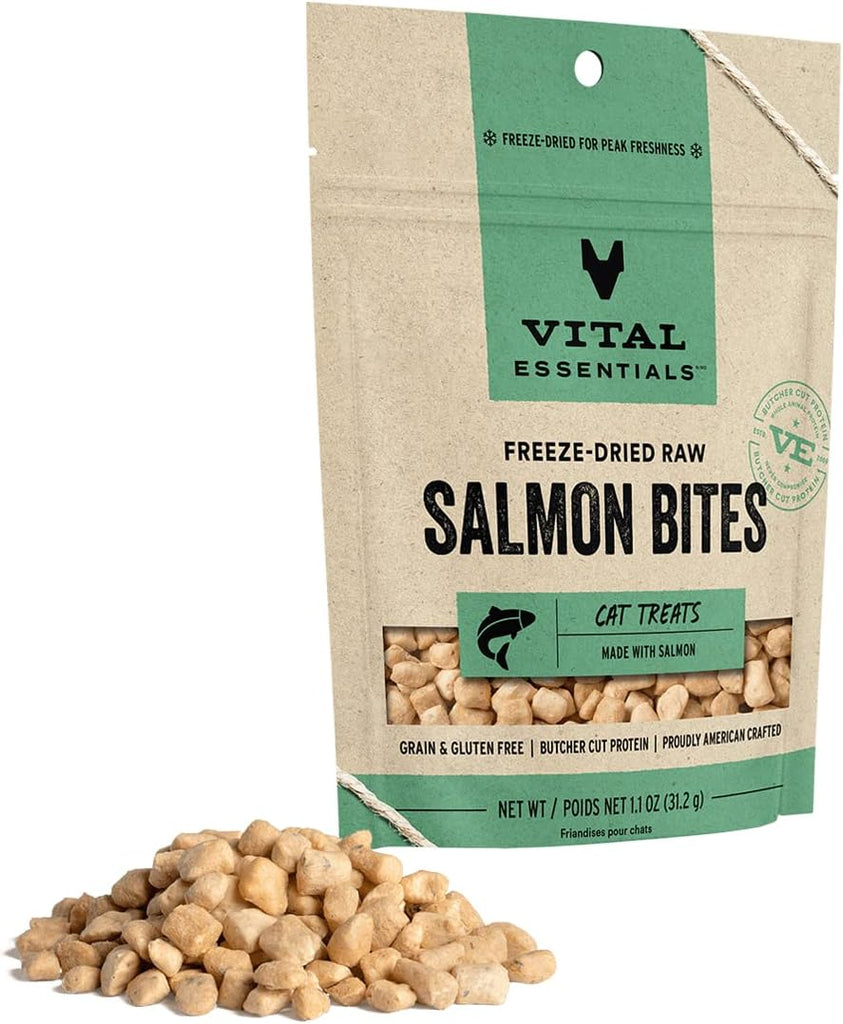 Vital Essentials Cat Treat Freeze Dried Raw Salmon Bites