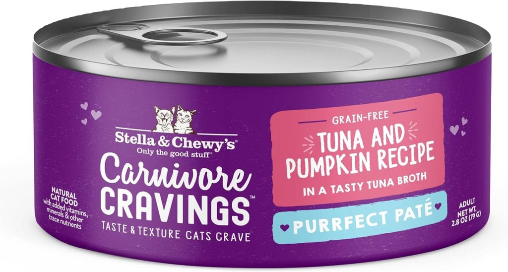 Stella & Chewy's Wet Cat Food Carnivore Cravings Purrfect Paté Tuna and Pumpkin Recipe