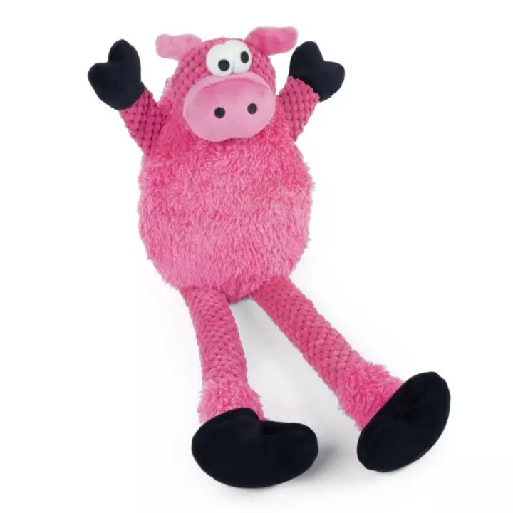 GoDog Dog Toy Checkers Skinny Pig