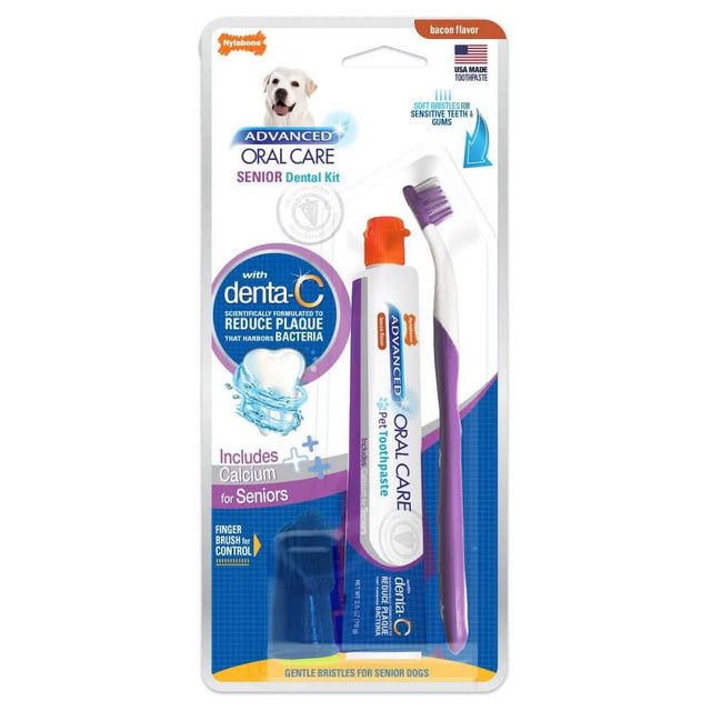 Nylabone Advanced Oral Care Senior Dental Kit Original Flavor