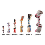 Mammoth Dog Toy Flossy Chews Color Rope Bone - Assorted Sizes and Colors