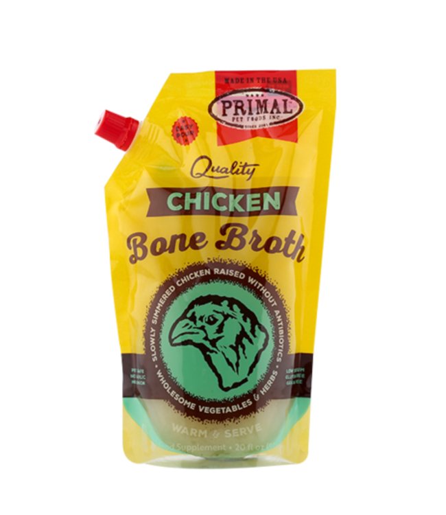 Primal Dog &amp; Cat Food Topper Frozen Chicken Bone Broth