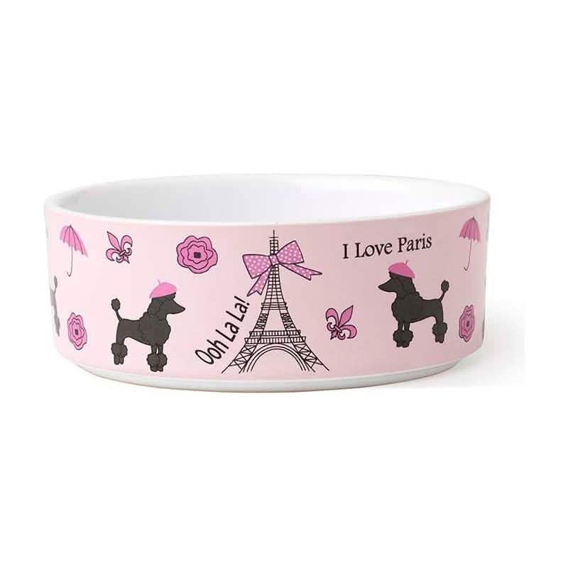 Petrageous Designs I Love Paris Dog Bowl