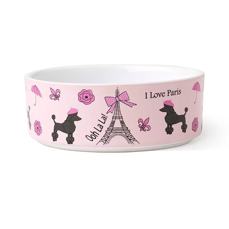 Petrageous Designs I Love Paris Dog Bowl