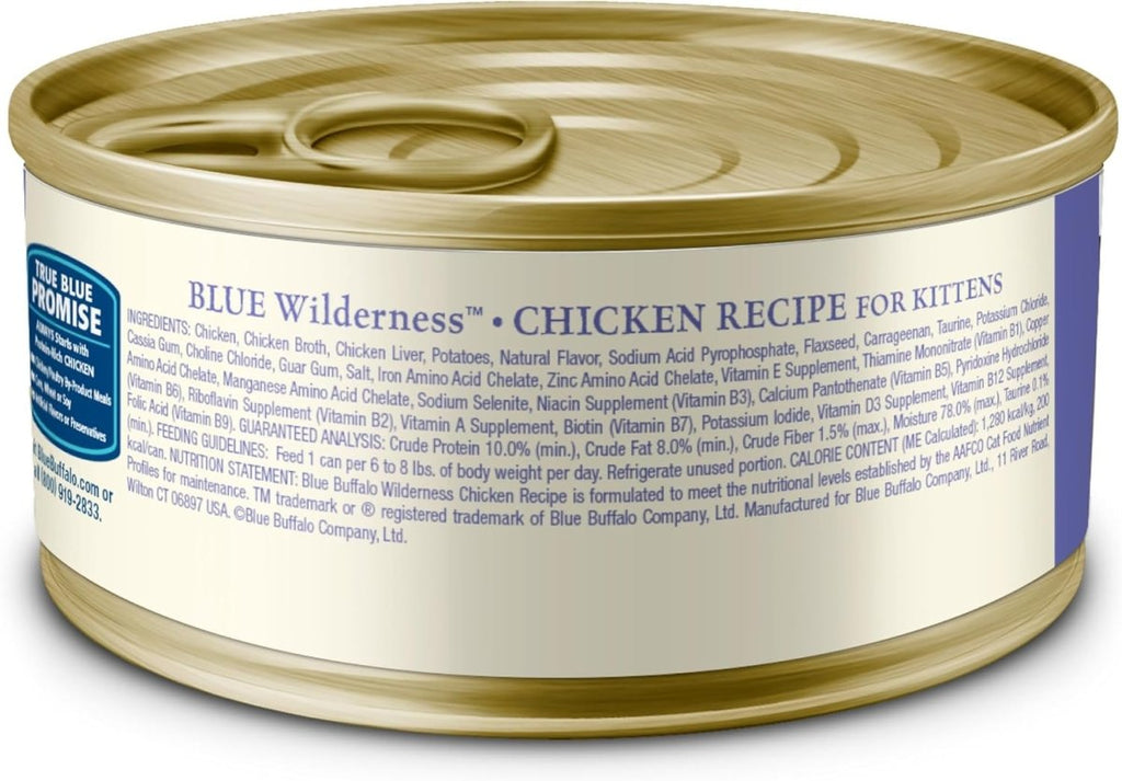 Blue Buffalo Wet Cat Food Wilderness Chicken Recipe for Kittens