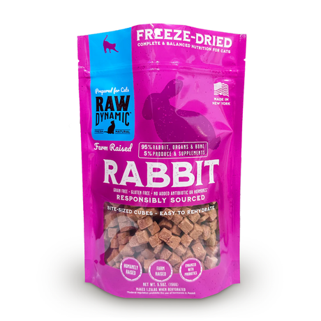 Raw Dynamic Freeze-Dried Cat Food Farm Raised Rabbit