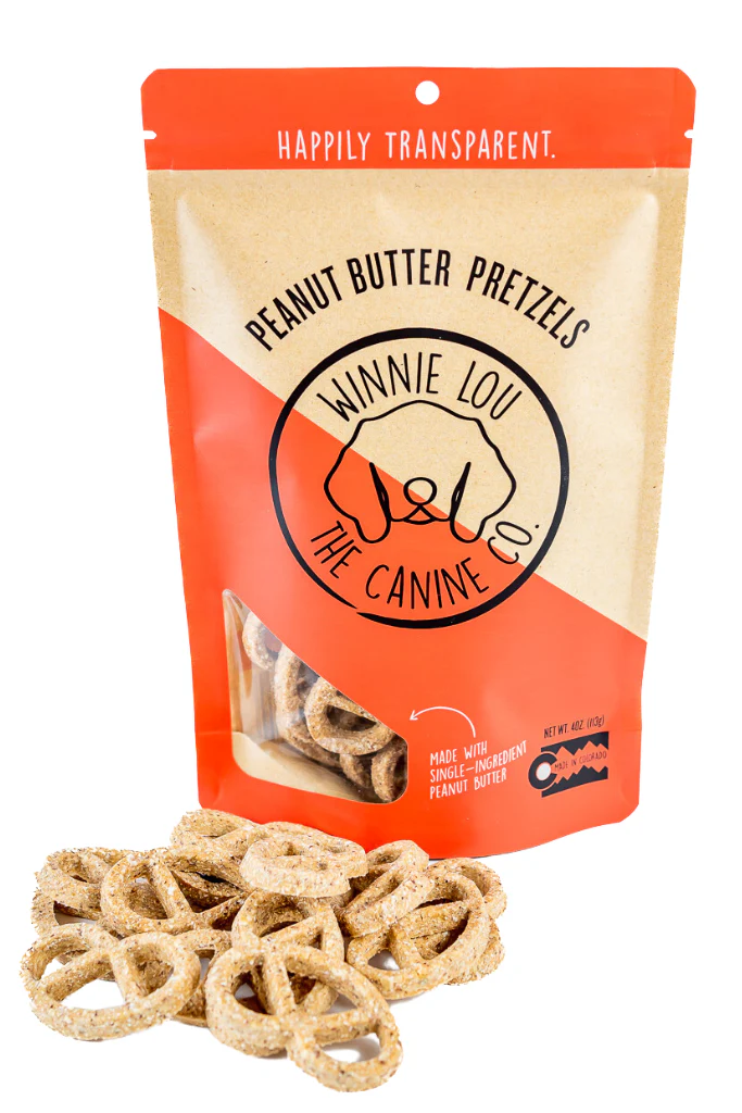 Winnie Lou Dog Treat Peanut Butter Pretzels