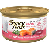 Fancy Feast Wet Cat Food Gourment Naturals Paté Natural Wild Alaskan Salmon Recipe for Kittens