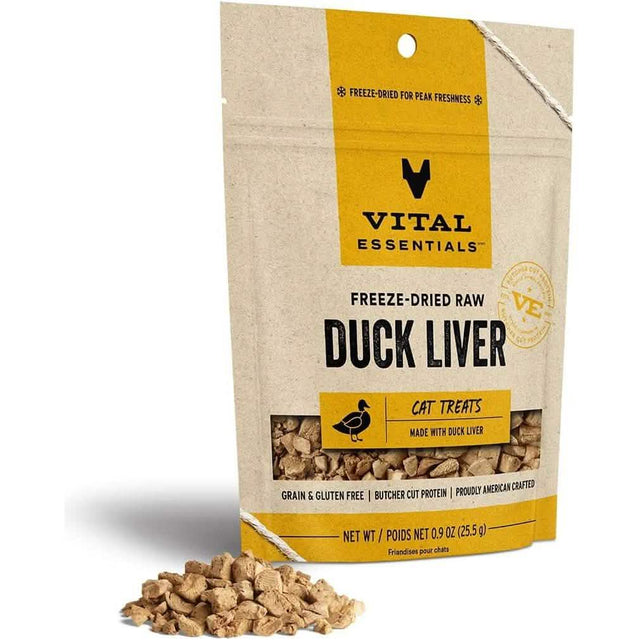 Vital Essentials Cat Treat Freeze Dried Raw Duck Liver