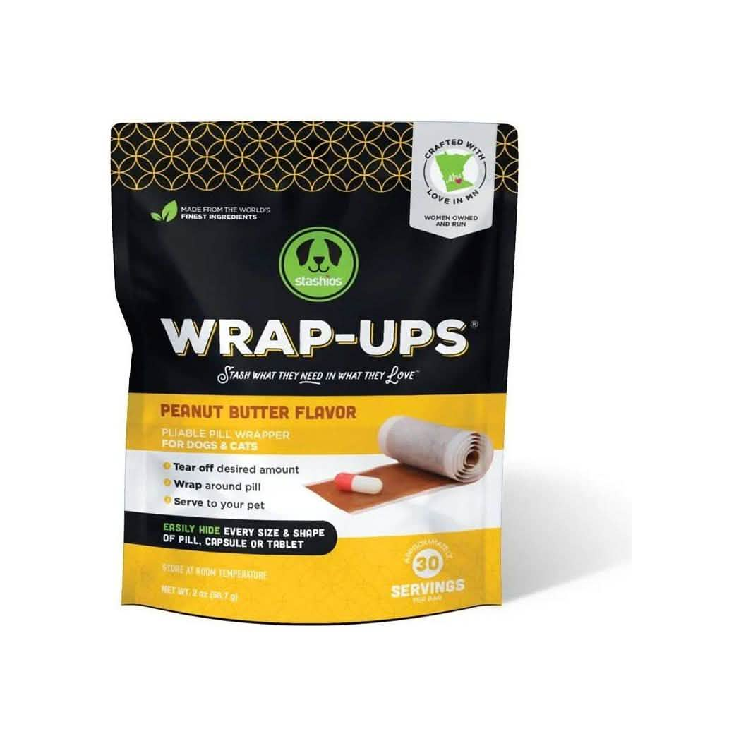 Stashios Wrap-Ups Pliable Pill Wrapper Peanut Butter Flavor