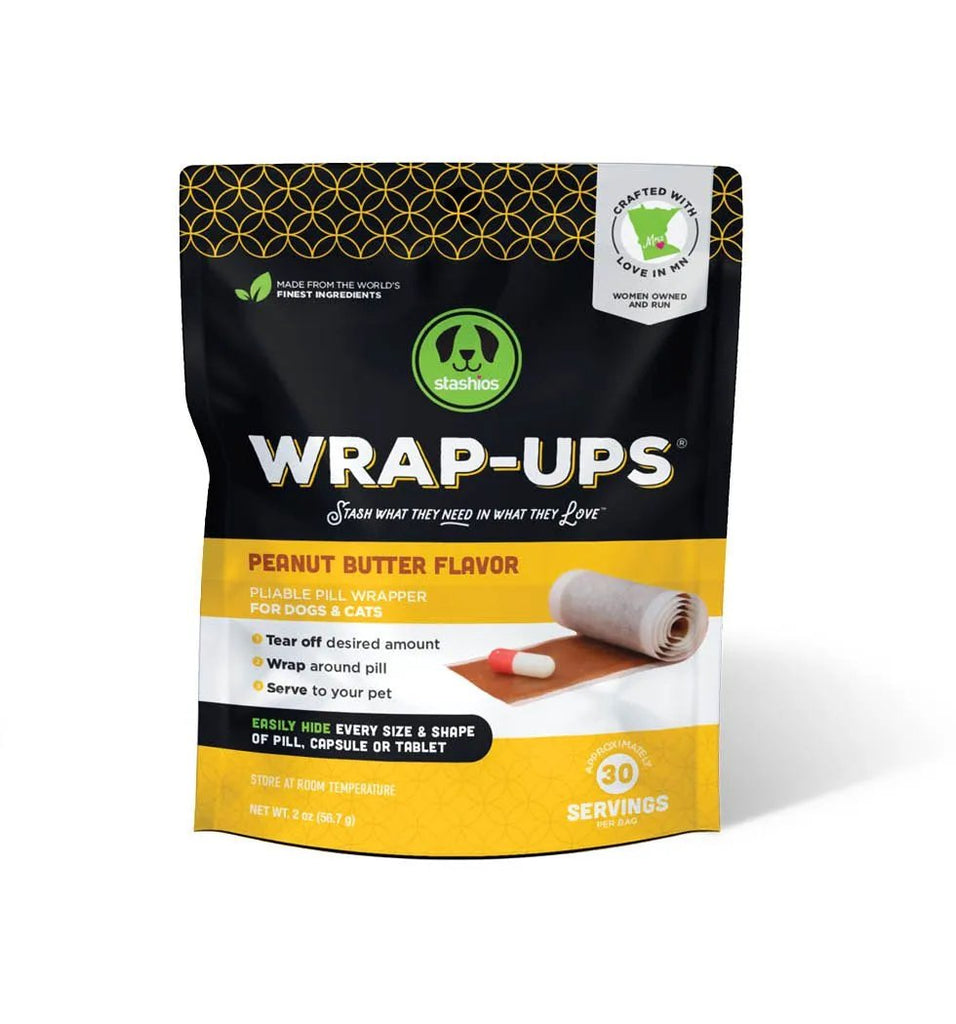 Stashios Wrap-Ups Pliable Pill Wrapper Peanut Butter Flavor